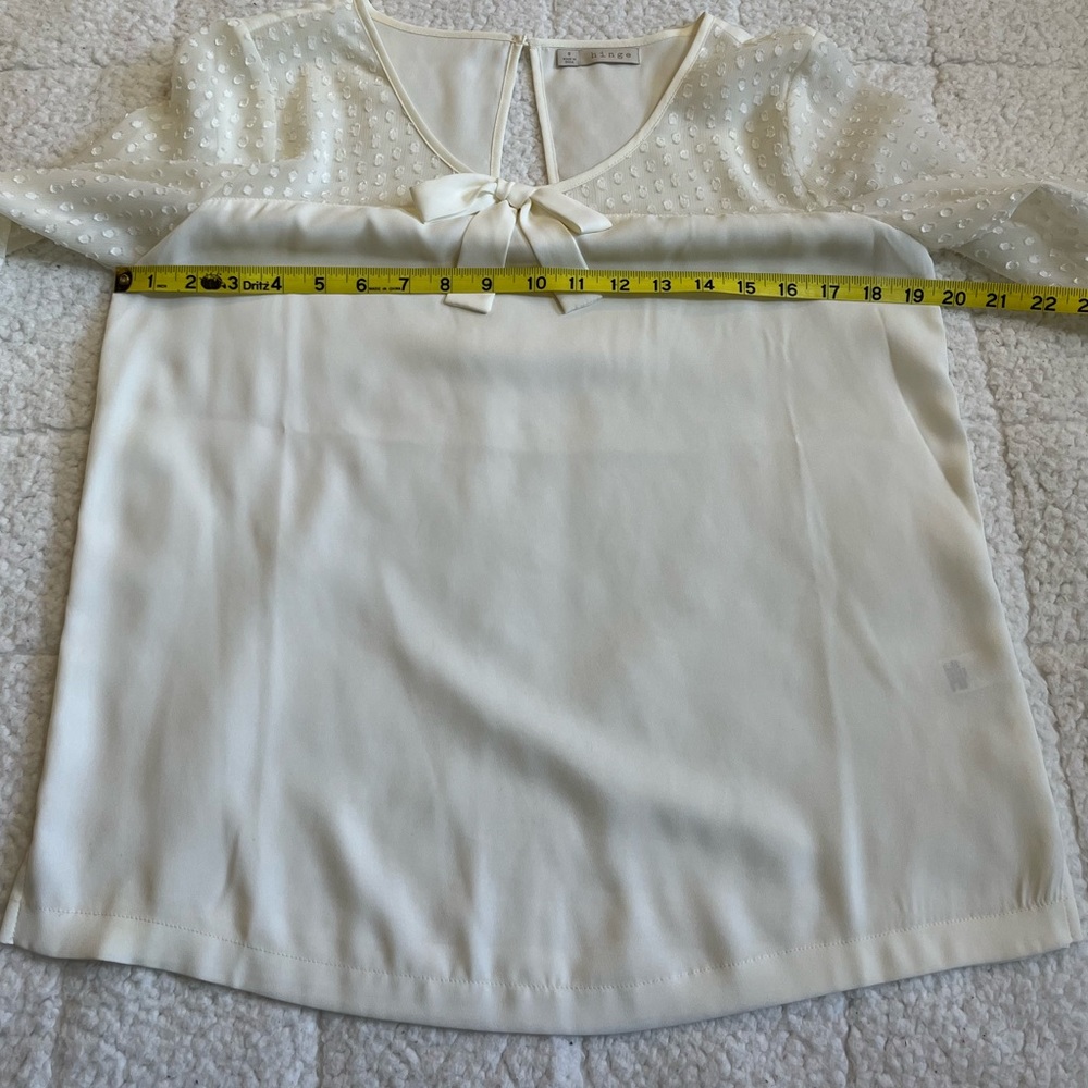 Chiffon bow tie blouse - Picture 9 of 12